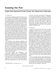 Origins of the equivalent circuit concept: the voltage