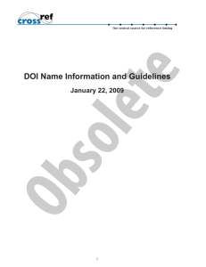 DOI Name Information and Guidelines