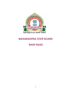 MAHARASHTRA STATE BOARD WAKF RULES