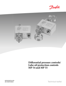 Differential pressure controls/ Lube oil protection controls MP 54 and