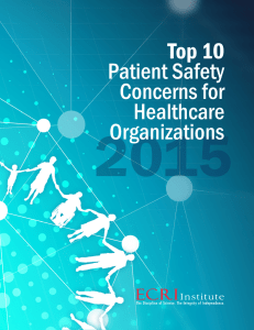 Top 10 Patient Safety Concerns for Healthcare