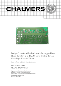 Design, Control and Evaluation of a Prototype Three Phase Inverter