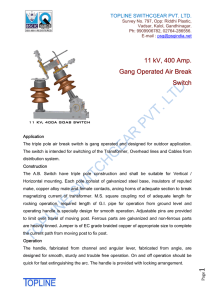11 kV, 400 Amp. Gang Operated Air Break Switch