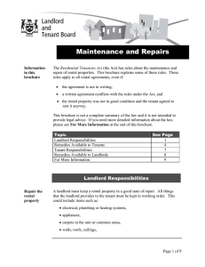 Maintenance and Repairs - SJTO