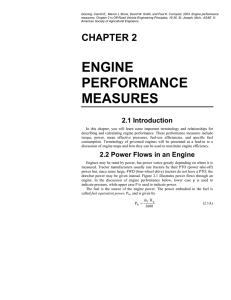 CHAPTER 2 ENGINE PERFORMANCE MEASURES 2.1 Introduction