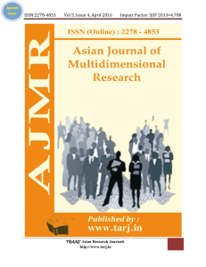 ISSN:2278-4853 Vol 5, Issue 4, April 2016 Impact Factor: SJIF 2013