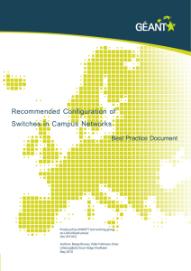 Recommended Configuration of Switches in Campus Networks