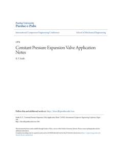 Constant Pressure Expansion Valve Application - Purdue e-Pubs