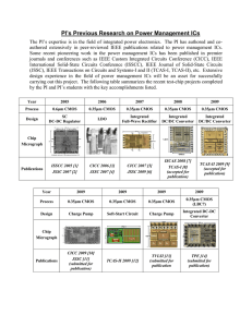 PI`s Previous Research on Power Management ICs
