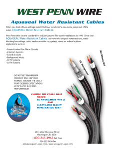 Aquaseal Water Resistant Cables