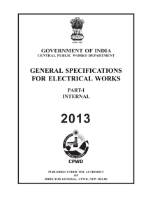 general specifications for electrical works