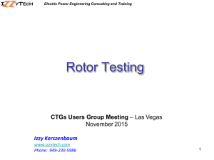 Rotor Testing and Monitoring