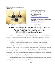 bi technologies develops industrial grade panel potentiometer