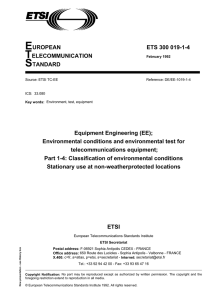 ETS 300 019-1-4 - Equipment Engineering (EE