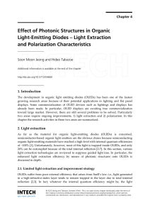 Effect of Photonic Structures in Organic Light-Emitting Diodes