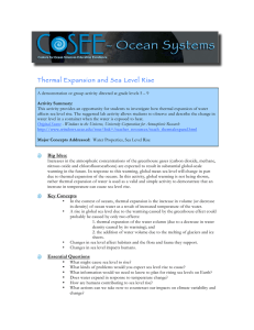 Thermal Expansion and Sea Level Rise - Ocean