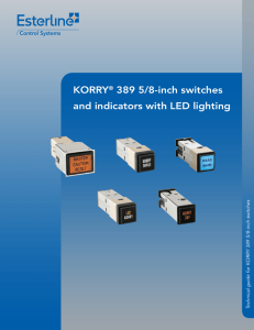KORRY® 389 5/8-inch switches and indicators with LED lighting