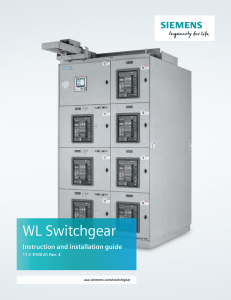 Type WL Low Voltage Switchgear Instruction