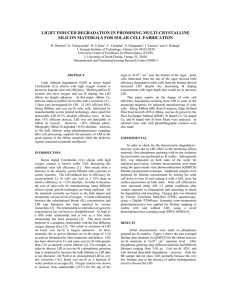 light induced degradation in promising multi