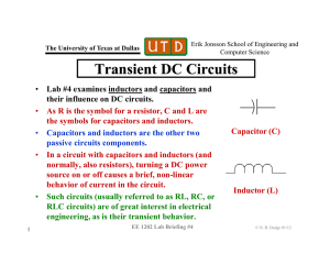 Transient DC Circuits - The University of Texas at Dallas