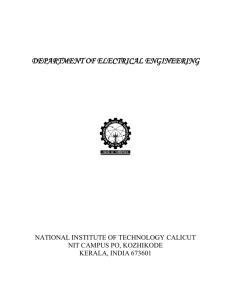 DEPARTMENT OF ELECTRICAL ENGINEERING