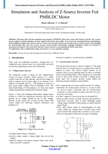 Simulation and Analysis of Z-Source Inverter Fed PMBLDC Motor