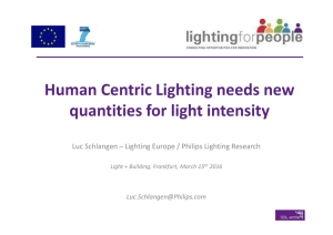 HCL needs new quantities for light intensity