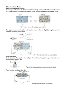 1-Semiconductor Diodes Majority and Minority Carriers In an n