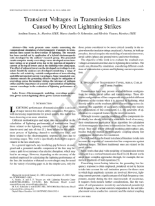 Transient Voltages in Transmission Lines Caused by Direct