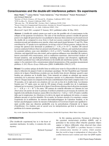 Consciousness and the double-slit interference pattern