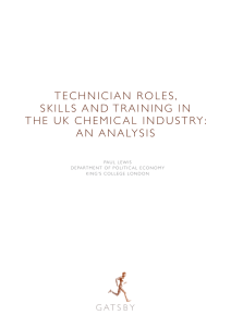 technician roles, skills and training in the uk chemical industry