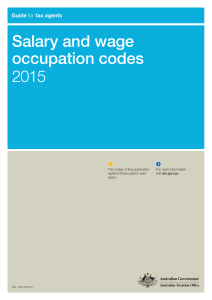 Salary and wage occupation codes 2015