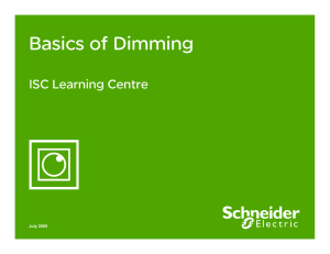 Basics Of Dimming - Schneider Electric