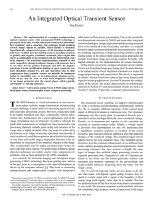 An integrated optical transient sensor - Circuits and Systems II