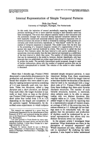 Internal Representation of Simple Temporal Patterns