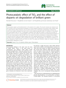 Photocatalytic effect of TiO 2 and the effect of dopants on