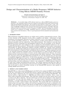 Design and Characterization of a Radio Frequency MEMS Inductor