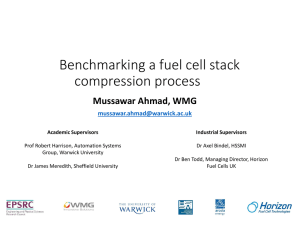 Benchmarking the fuel cell stack compression process