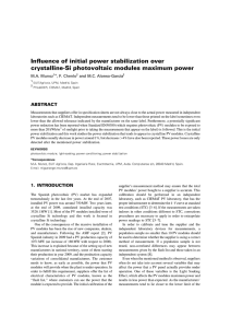 Influence of initial power stabilization over crystalline