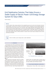 Grid Stabilization Solution That Helps Ensure a Stable Supply