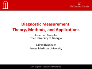 Diagnostic Measurement: Theory, Methods, and Applications