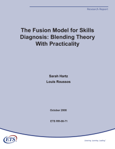 The Fusion Model for Skills Diagnosis: Blending Theory With