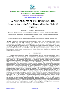 A New ZCS PWM Full Bridge DC-DC Converter with ANN