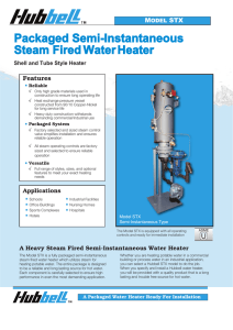 Packaged Semi-Instantaneous Steam Fired Water Heater