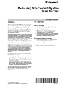 measuring smartvalve system flame current