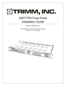 GMT/TPA Fuse Panel Installation Guide