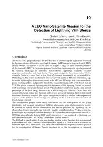 A LEO Nano-Satellite Mission for the Detection of Lightning VHF