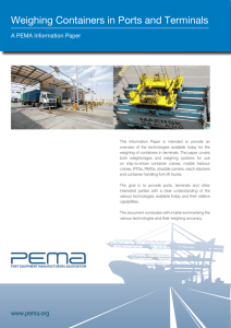 Weighing Containers in Ports and Terminals