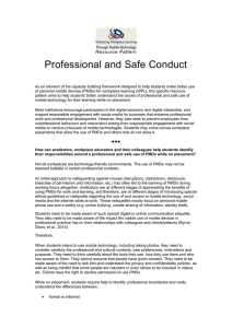 Professional and Safe Conduct