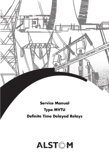 Service Manual Type MVTU Definite Time Delayed Relays